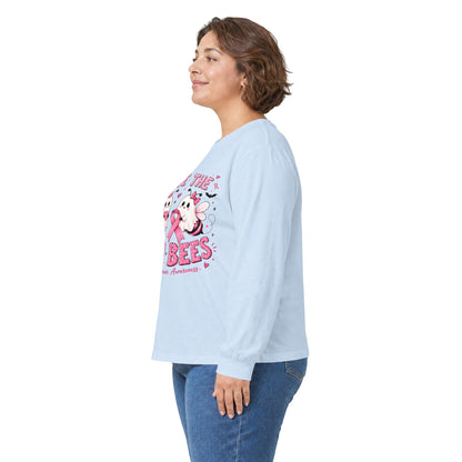 Save the Boo Bees Long Sleeve Tee — Breast Cancer Awareness Pink Ribbon Shirt