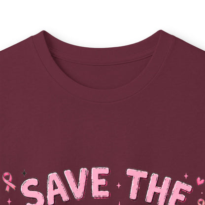 Save the Boo Bees Long Sleeve Tee — Breast Cancer Awareness Pink Ribbon Shirt